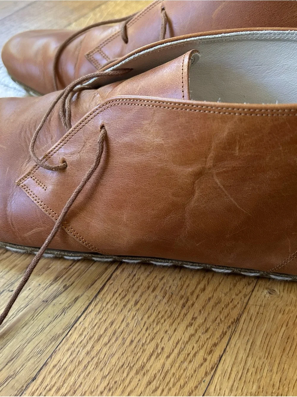 Earthing Harmony Barefoot Leather Shoes | Honey Brown | EU 46 | Made in Turkey